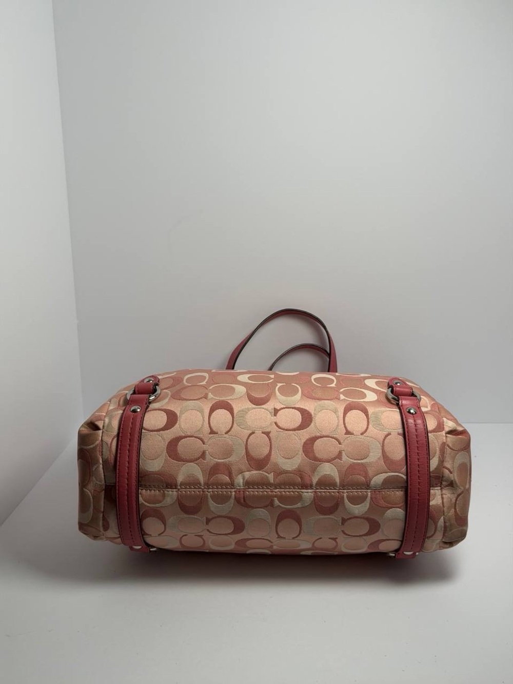 Coach Pink Alexandra Signature Monogram Shoulder Bag - Picture 7 of 12